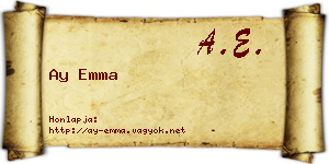 Ay Emma névjegykártya